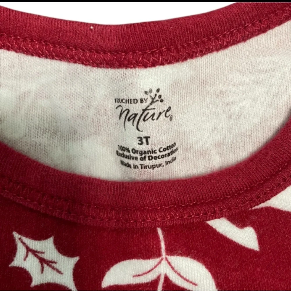 Touched by Nature  Red and White Toddler Girl Dress